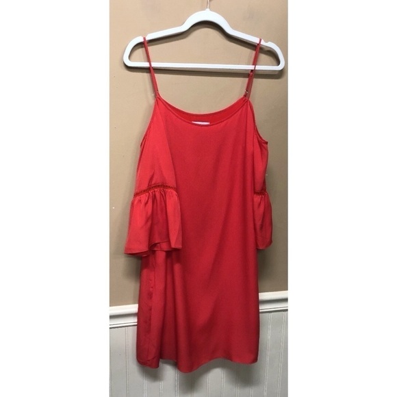 1. State Women's Dress Red Size Medium M Cold-Shoulder NWT - Picture 1 of 6